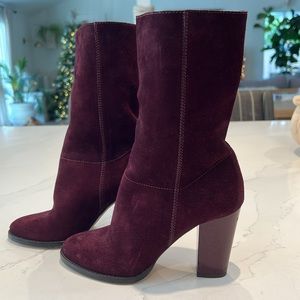 NWT JIMMY CHOO PATENT HEEL MID CALF BOOTS SIZE 37